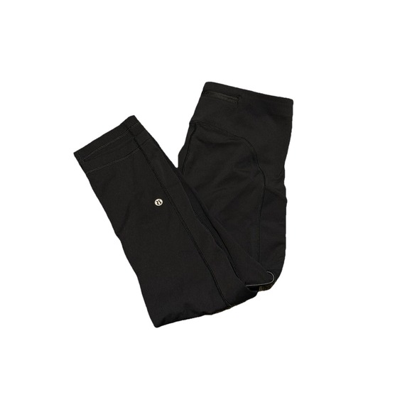 lululemon athletica Pants - Lululemon Women's Size 6 Black High Waisted Cropped Pull On Leggings